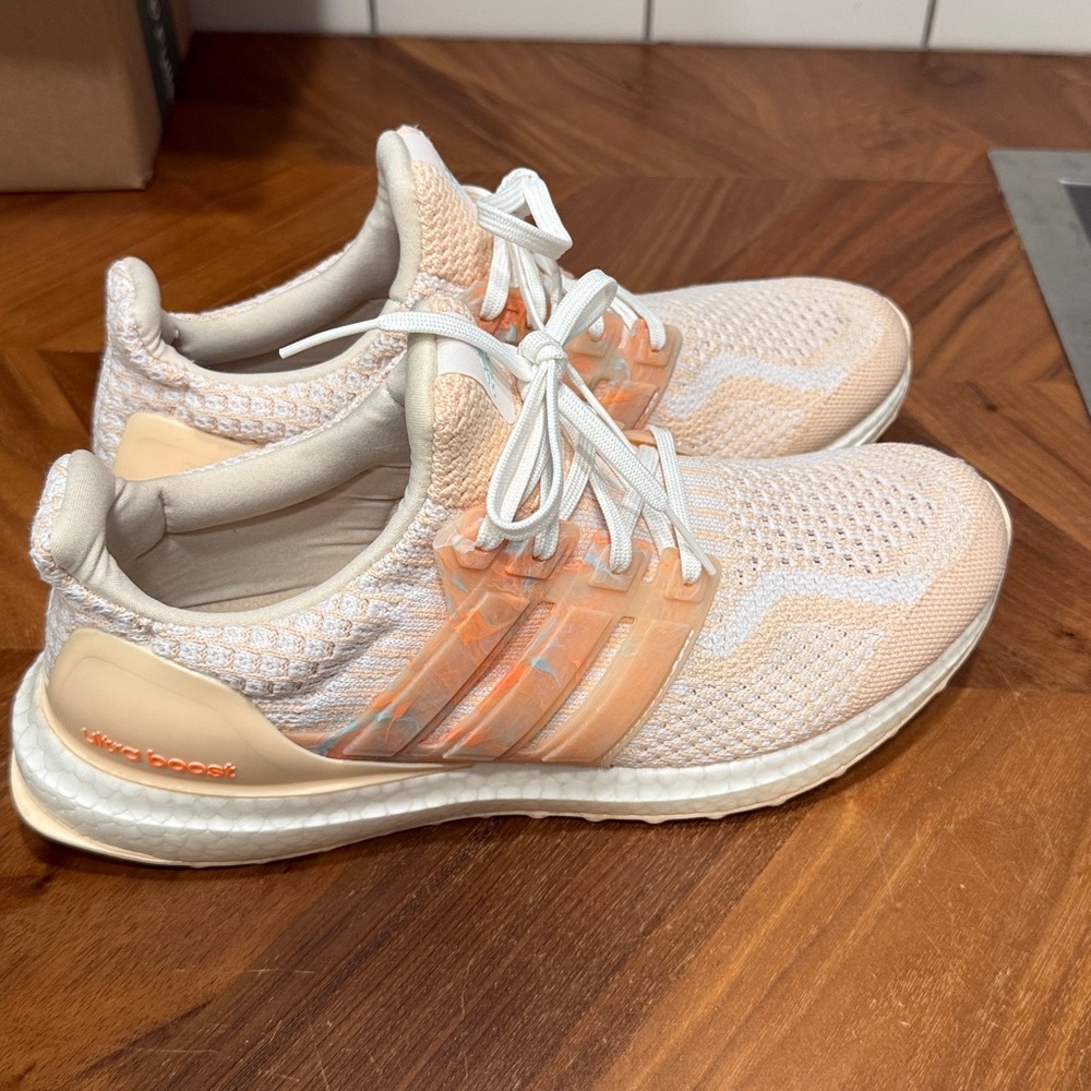 Adidas ultra boost Cream and Orange Running Shoes